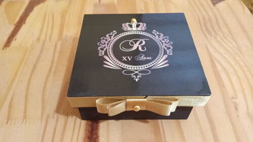 Caixa de mdf Personalizada com Mensagem 10x10x4cm