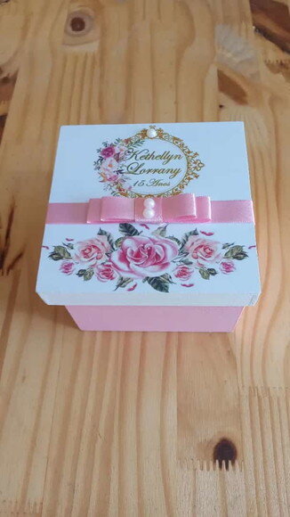 Caixa de mdf Personalizada com Mensagem 10x10x7