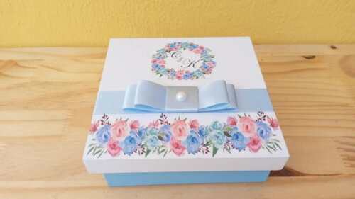 Caixa de mdf Personalizada com Mensagem 10x10x4cm