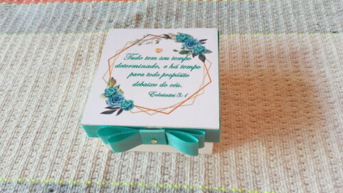 Caixa de mdf Personalizada com Mensagem Dentro da Tampa