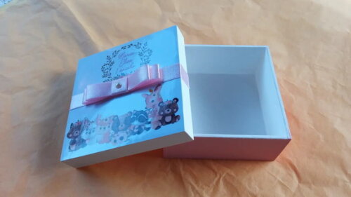 Caixa de mdf Tema Bosque Encantado 10x10x4cm