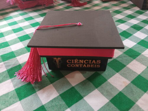 Caixa Formatura Personalizada mdf 10x10x5 com Mensagem