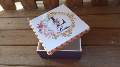 Caixa Lembrancinha de Casamento sem Mensagem 10x10x4