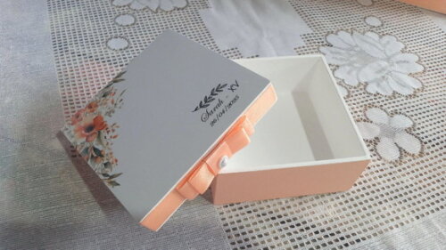 Caixa mdf Casamento 10x10x4 cm