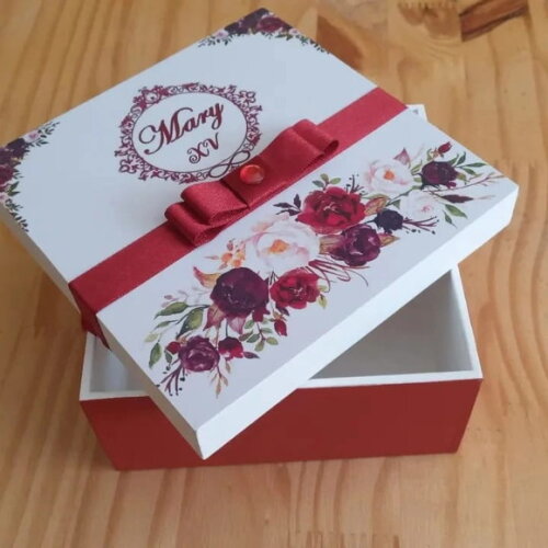 Caixa mdf Decorada 14x14x4 cm