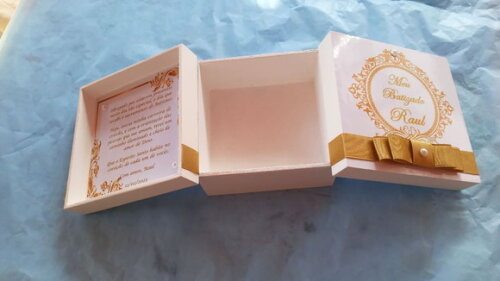 Caixa mdf Lembrancinha de Batizado com Mensagem 10x010x4 cm