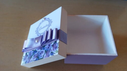 Caixa mdf Personalizada 7x7x4cm com Mensagem