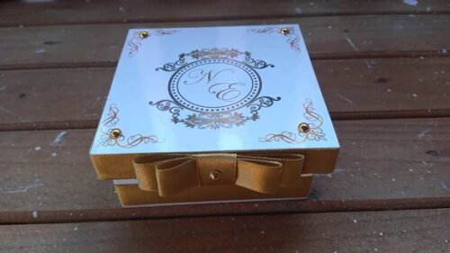 Caixa mdf Personalizada com Mensagem10x010x4cm