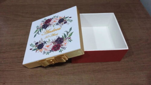 Caixa mdf Personalizada Floral Massala 10x10x4