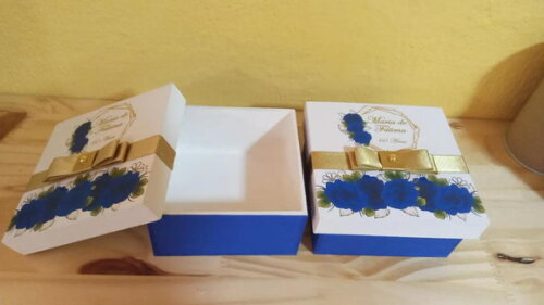 Caixa mdf Personalizada Floral 10x10x4cm