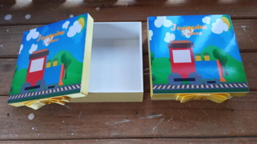 Caixa mdf Tema Meio de Transporte 12x12x4cm