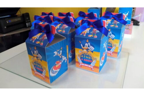 Caixa Milk Sonic Personalizada