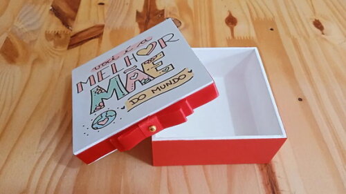 Caixa Personalizada Dia das Mães 10x10x4cm
