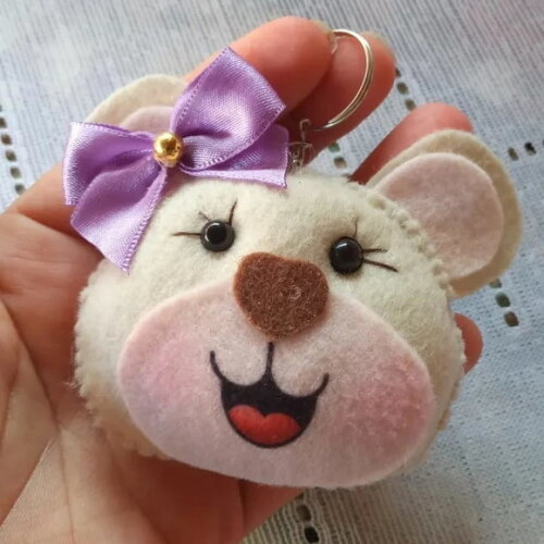 Chaveiro de Feltro Urso