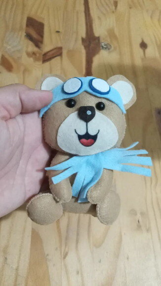 Chaveiro Ursinho Baloeiro de Feltro
