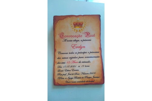Convite Pergaminho Realeza