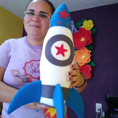 Kit Astronauta de Feltro 4 Peças