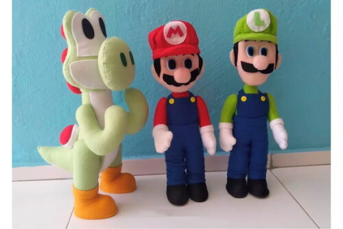 Kit Mario Bros de Feltro 3 Peças