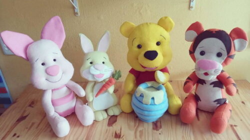 Kit Ursinho Pooh em Feltro 5 Peças