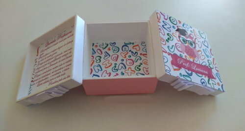 Lembrancinha Dia do Professor mdf 10x10x4cm com Mensagem