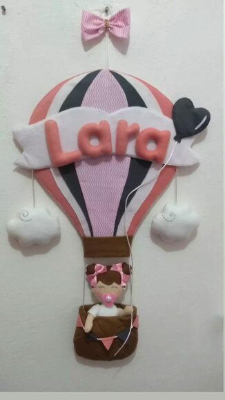 Porta Maternidade Balão de Feltro
