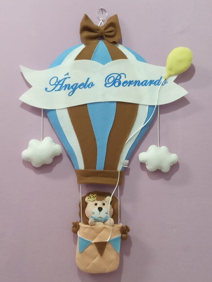 Porta Maternidade Balão de Feltro