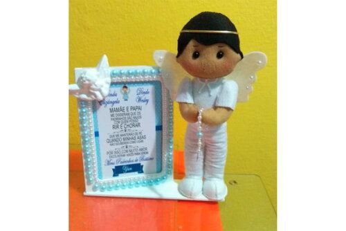 Porta Retrato Convite Padrinho de Batizado
