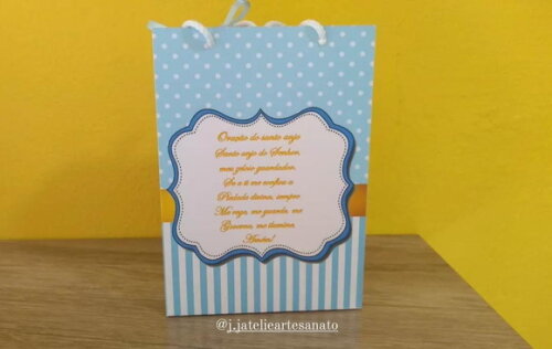 Sacolinha para Batizado Personalizada 3d