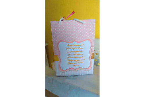 Sacolinha para Batizado Personalizada 3d