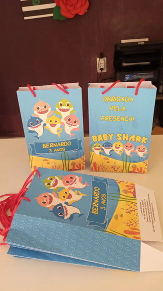 Sacolinhas Tema Baby Shark
