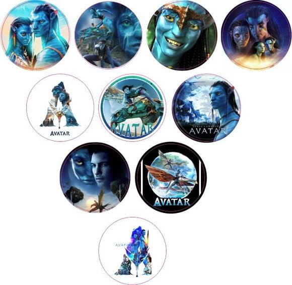 Adesivos Kit 100 Selos Avatar 4cm com Recorte