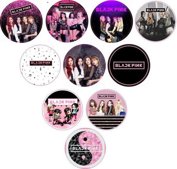 Adesivos Kit 100 Selos Black Pink 4cm com Recorte