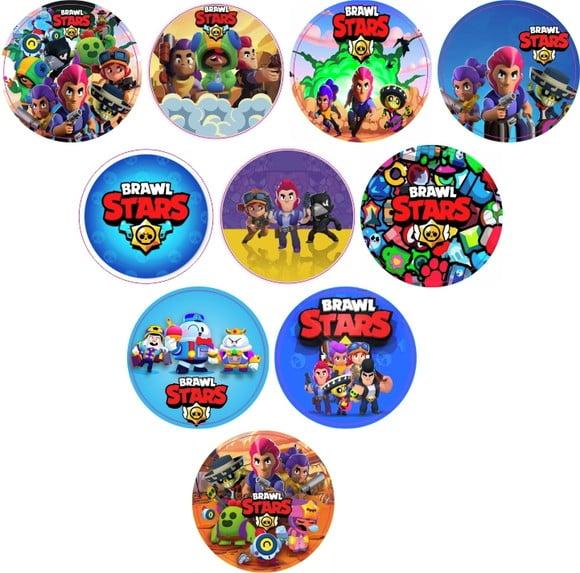 Adesivos Kit 100 Selos Brawl Stars 4cm com Recorte