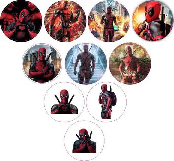 Adesivos Kit 100 Selos Deadpool 4cm com Recorte