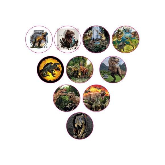 Adesivos Kit 100 Selos Dinossauros 4cm x 4cm com Recorte