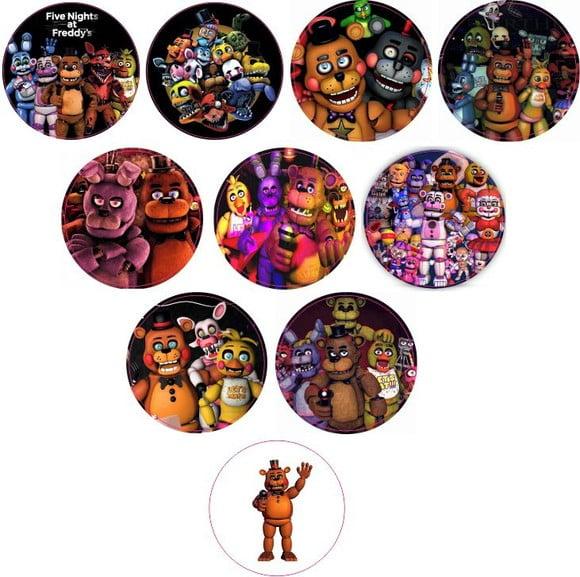 Adesivos Kit 100 Selos Five Nights 4cm x 4cm com Recorte