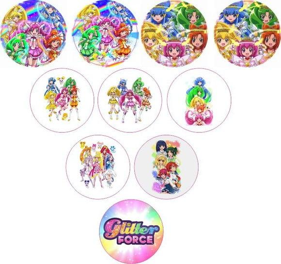 Adesivos Kit 100 Selos Glitter Force 4cm x 4cm com Recort