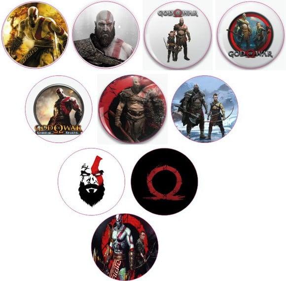 Adesivos Kit 100 Selos God Of War 4cm x 4cm com Recorte
