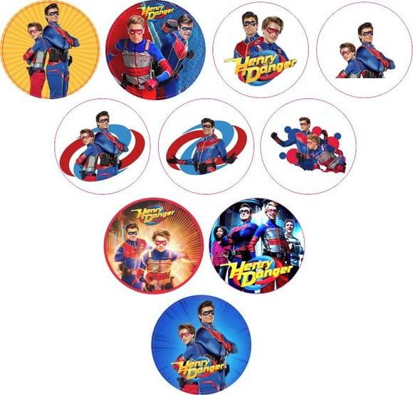 Adesivos Kit 100 Selos Henry Danger 4cm x 4cm com Recorte