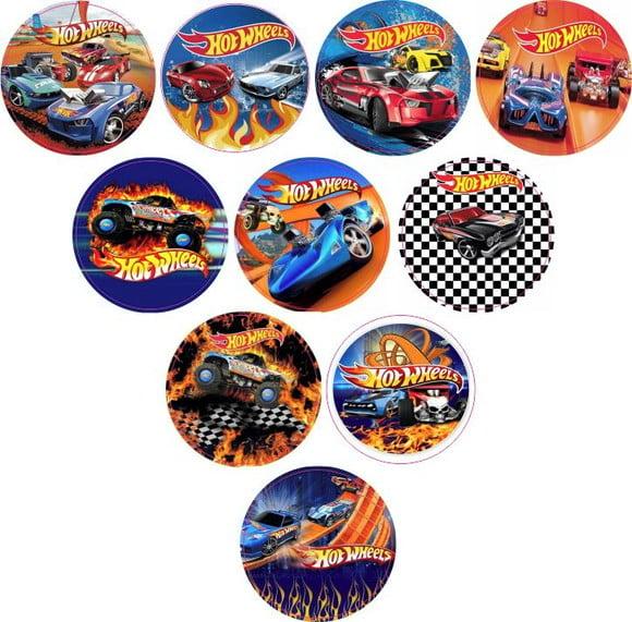 Adesivos Kit 100 Selos Hot Wheels 4cm x 4cm com Recorte