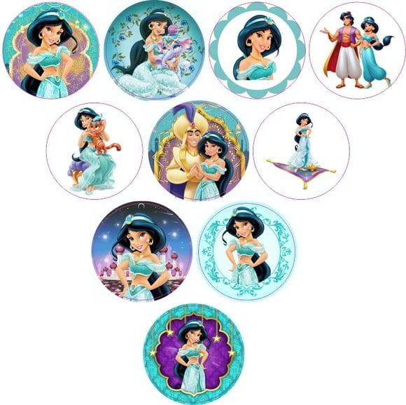 Adesivos Kit 100 Selos Jasmine 4cm com Recorte