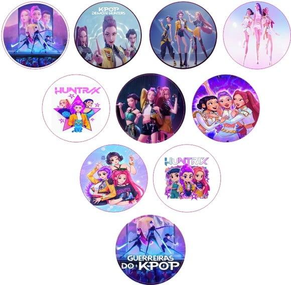 Adesivos Kit 100 Selos Kpop 4cm x 4cm com Recorte