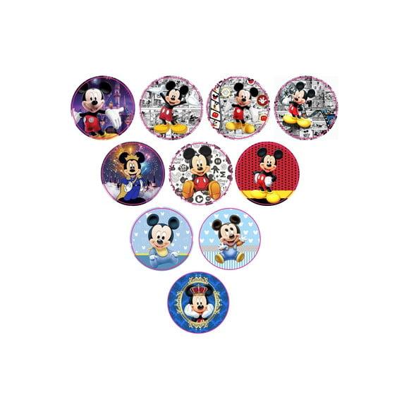 Adesivos Kit 100 Selos Mickey Mouse 4cm x 4cm com Recorte
