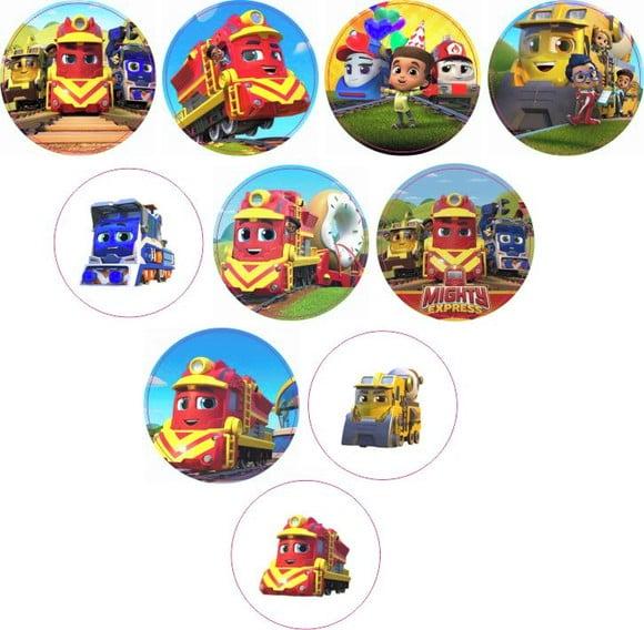 Adesivos Kit 100 Selos Mighty Express 4cm com Recorte