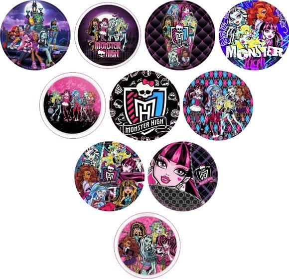 Adesivos Kit 100 Selos Monster 4cm com Recorte