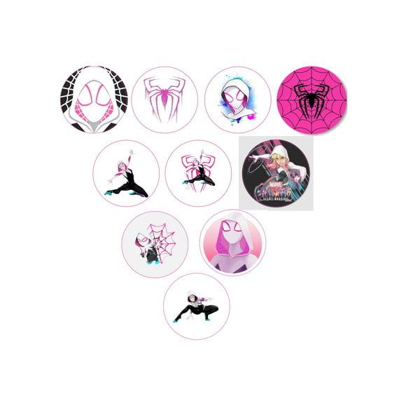 Adesivos Kit 100 Selos Mulher Aranha - Gwen Stacy 4cm x 4cm
