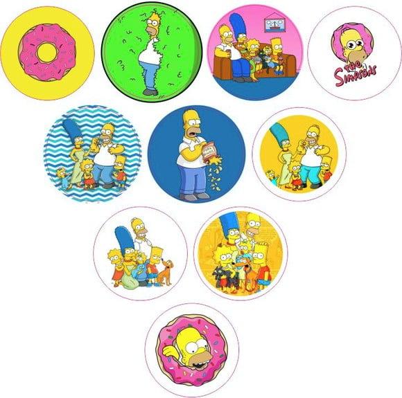 Adesivos Kit 100 Selos os Simpson 4cm x 4cm com Recorte