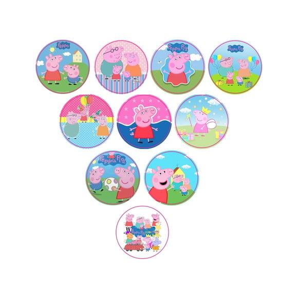 Adesivos Kit 100 Selos Pig 4cm x 4cm com Recorte