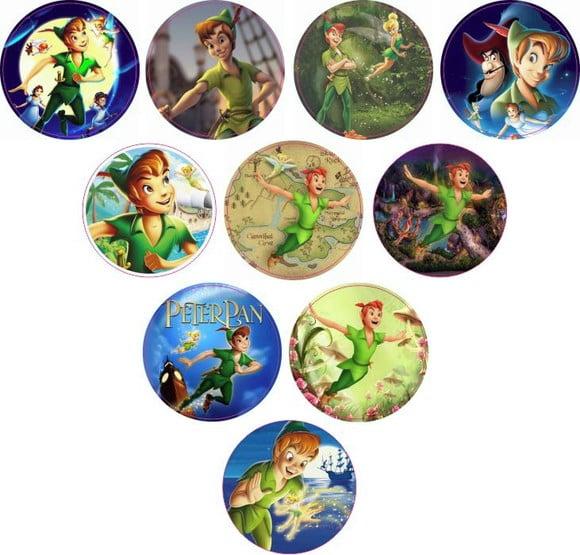 Adesivos Kit 100 Selos Peter Pan 4cm com Recorte