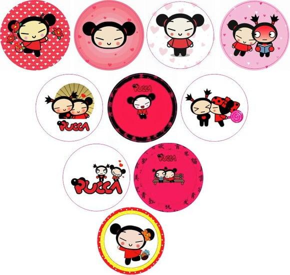 Adesivos Kit 100 Selos Pucca 4cm com Recorte
